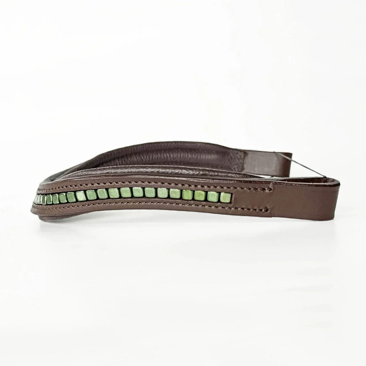 Metallic Green Beaded Browband