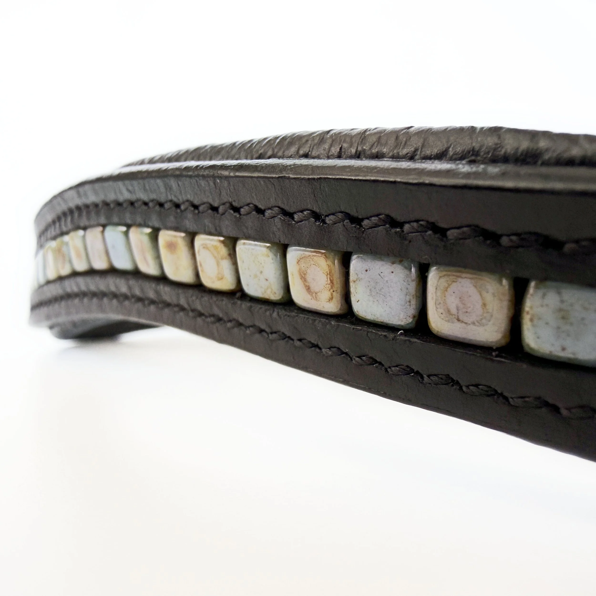 Picasso Blue Beaded Browband