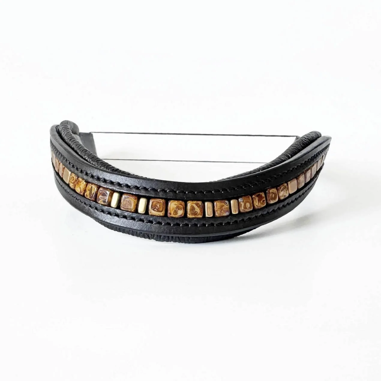 Brown and Gold Beaded Browband.jpg