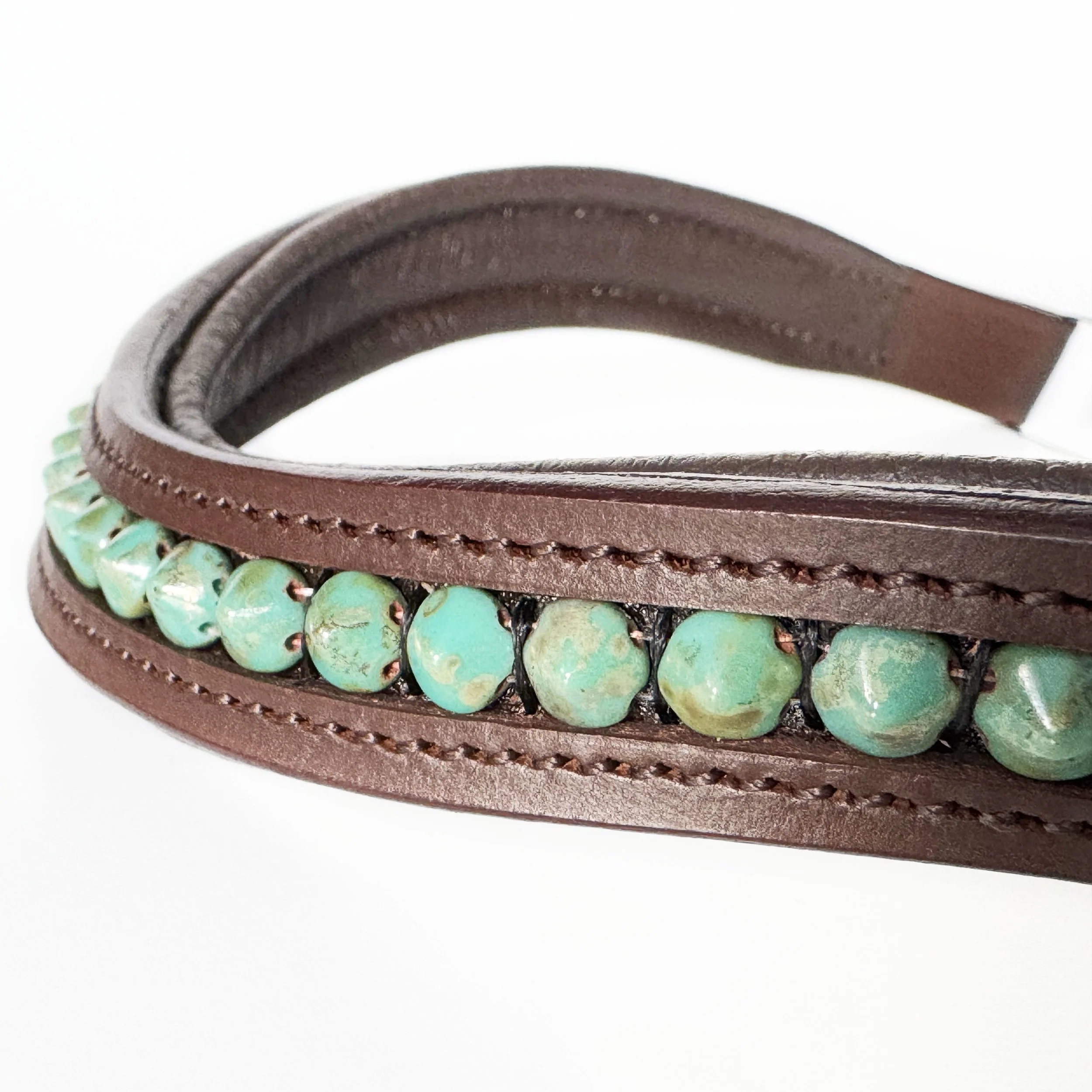 Green Spiked Browband