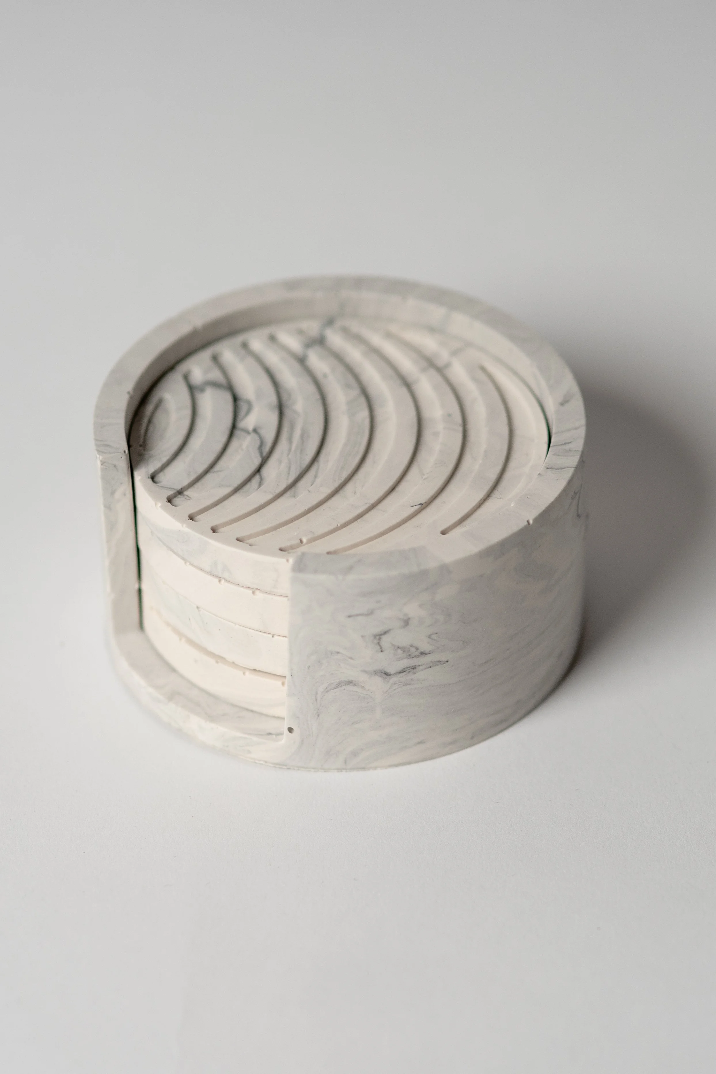 Ribbed Marble Coaster