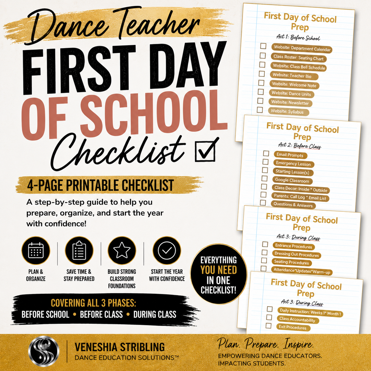 Dance Teacher Checklist