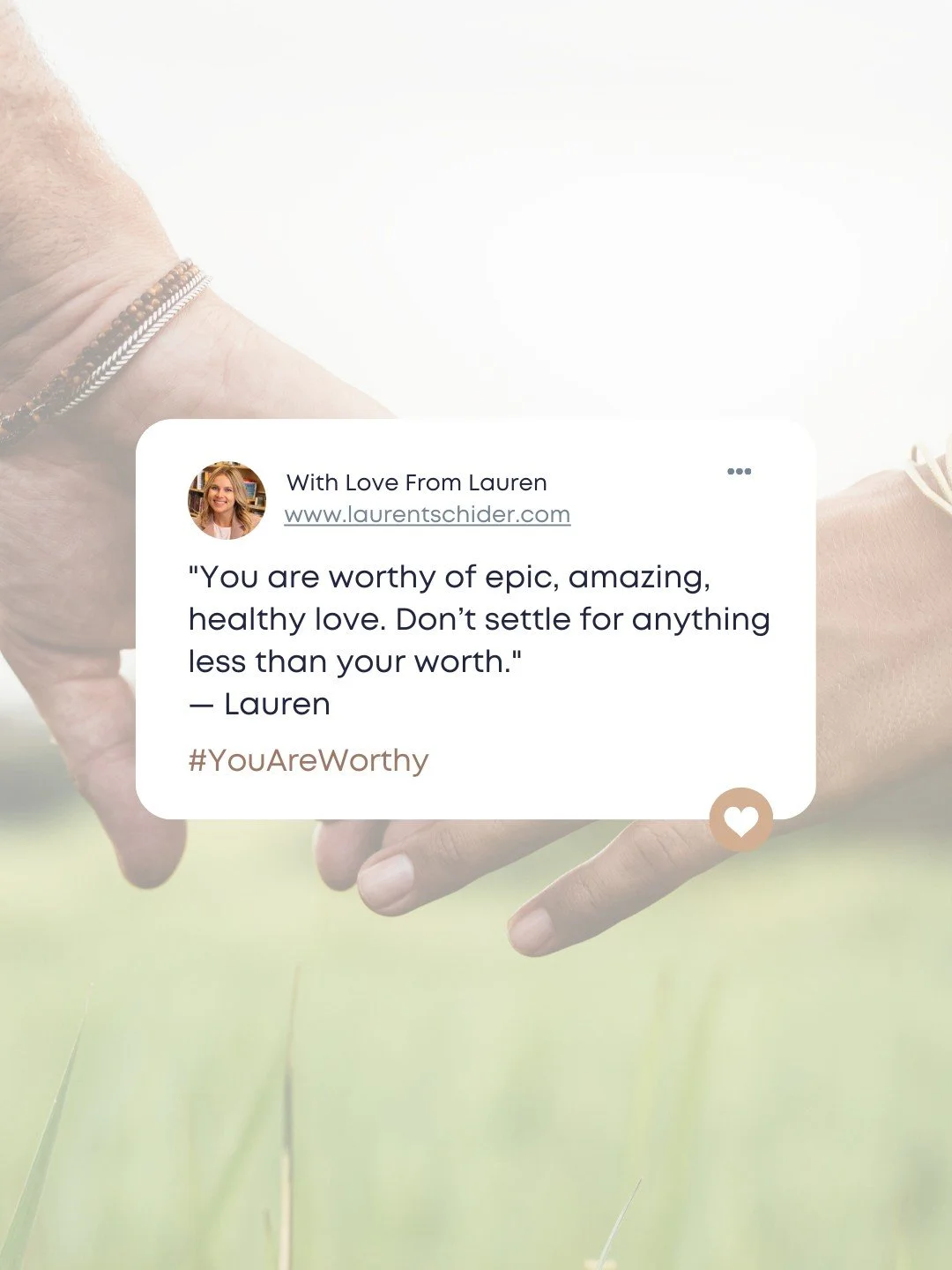 Ever wondered if you truly deserve a relationship full of respect, kindness, and genuine appreciation? Lauren shares her personal journey from settling for less to finding an epic love that lifted her up&mdash;and reminds us all that healthy love doe