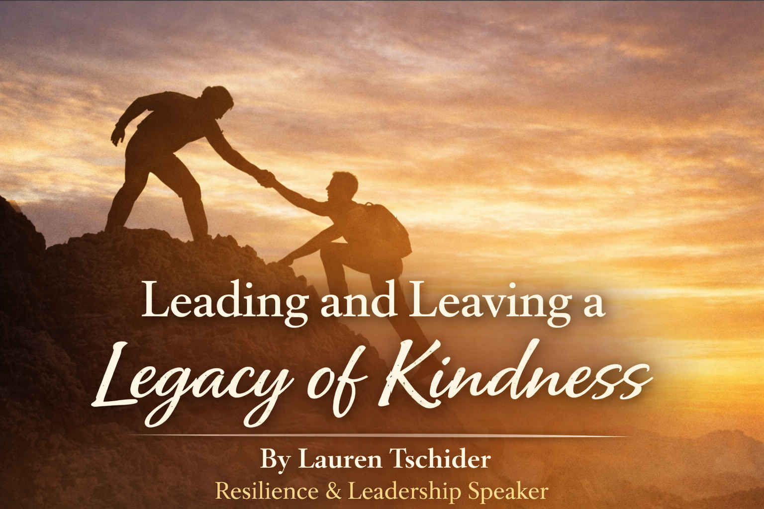 Leading and Leaving a Legacy of Kindness