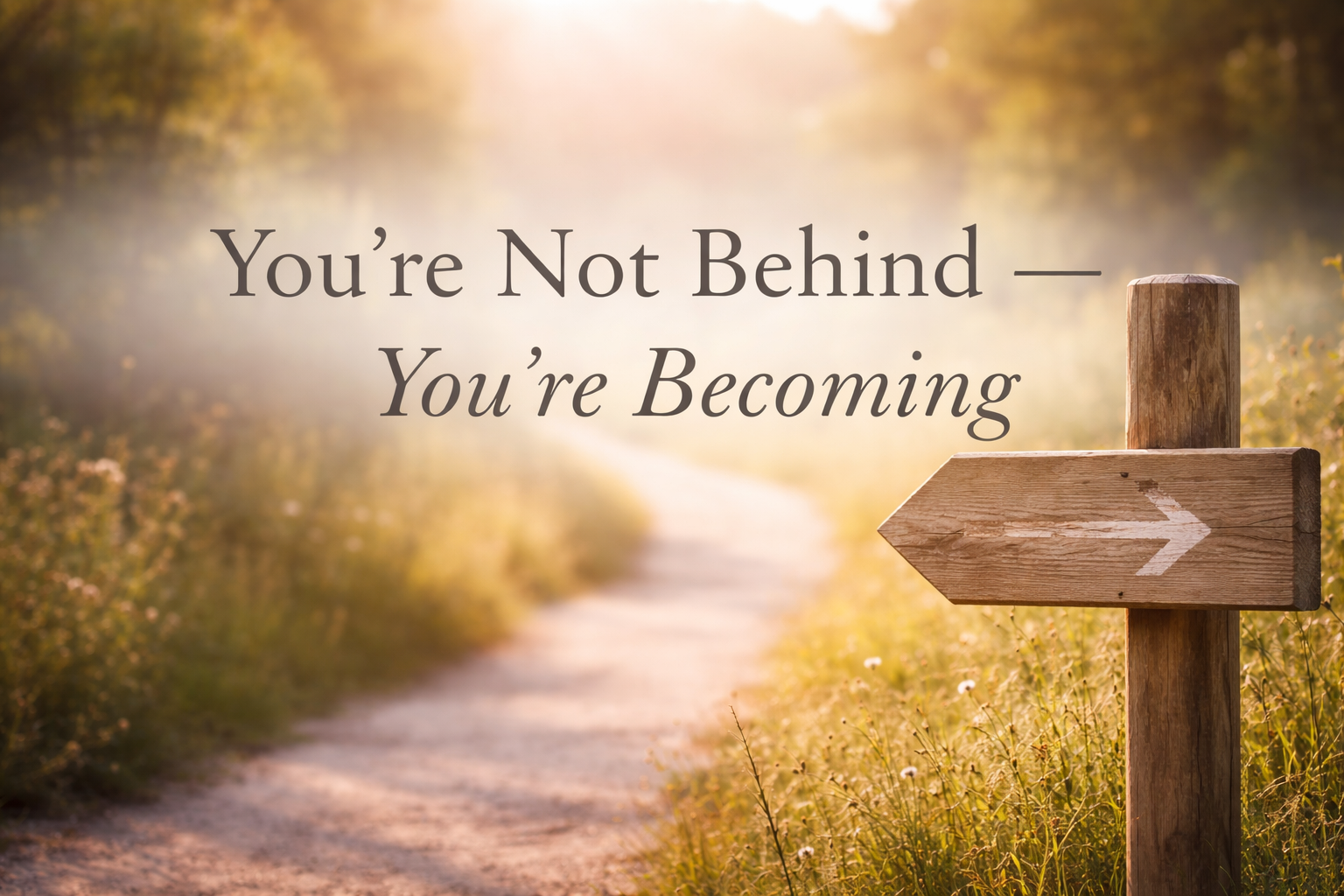 You’re Not Behind — You’re Becoming