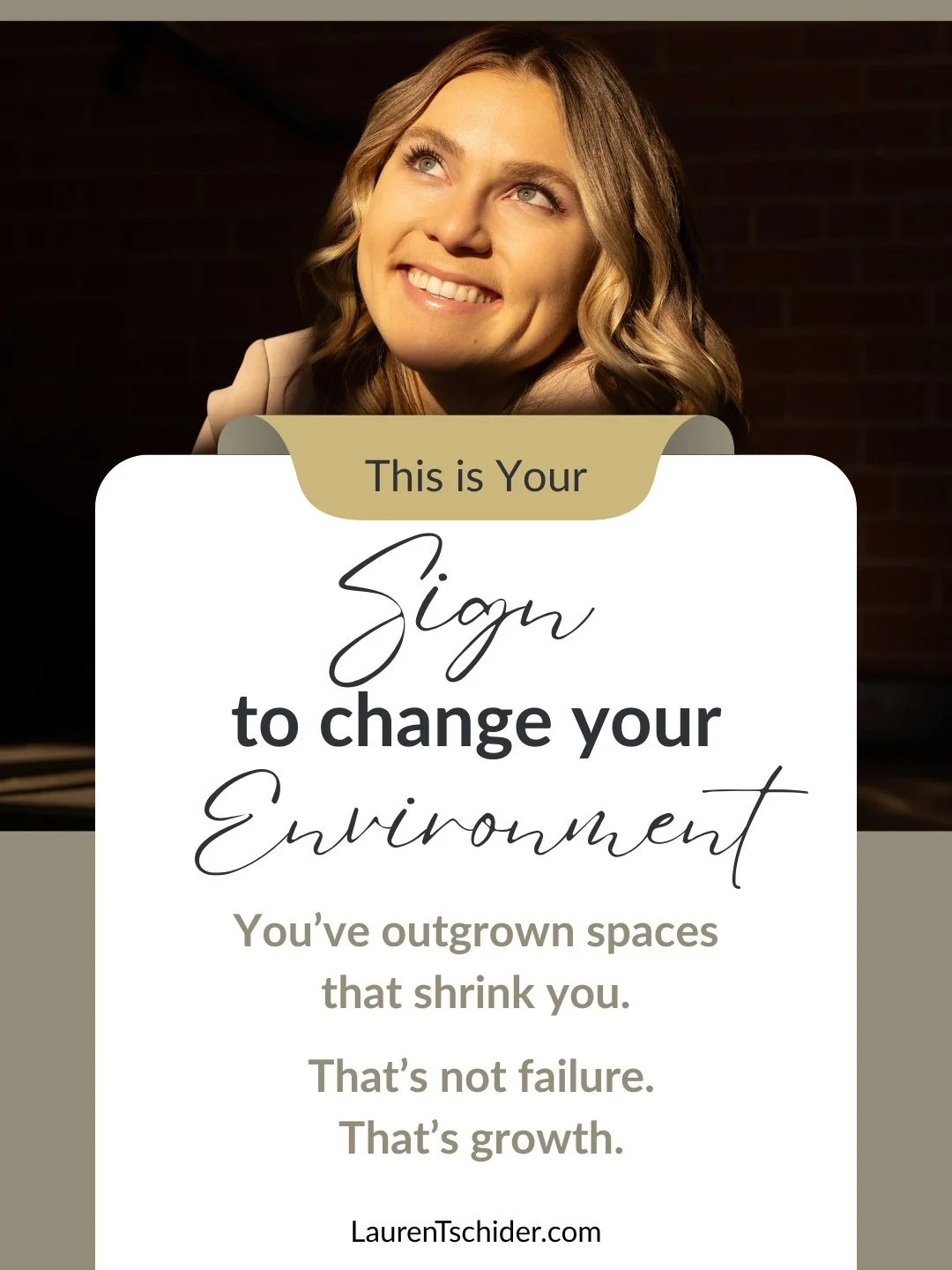 Maybe this is your sign.

Not because anything is wrong&hellip;
but because you&rsquo;ve grown.

Sometimes the places, conversations, or environments
that once fit&hellip; don&rsquo;t anymore.

And that can feel uncomfortable.

But outgrowing somethi