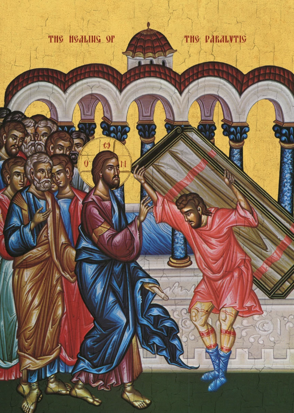 ICON OF JESUS HEALING THE PARALYTIC MAN