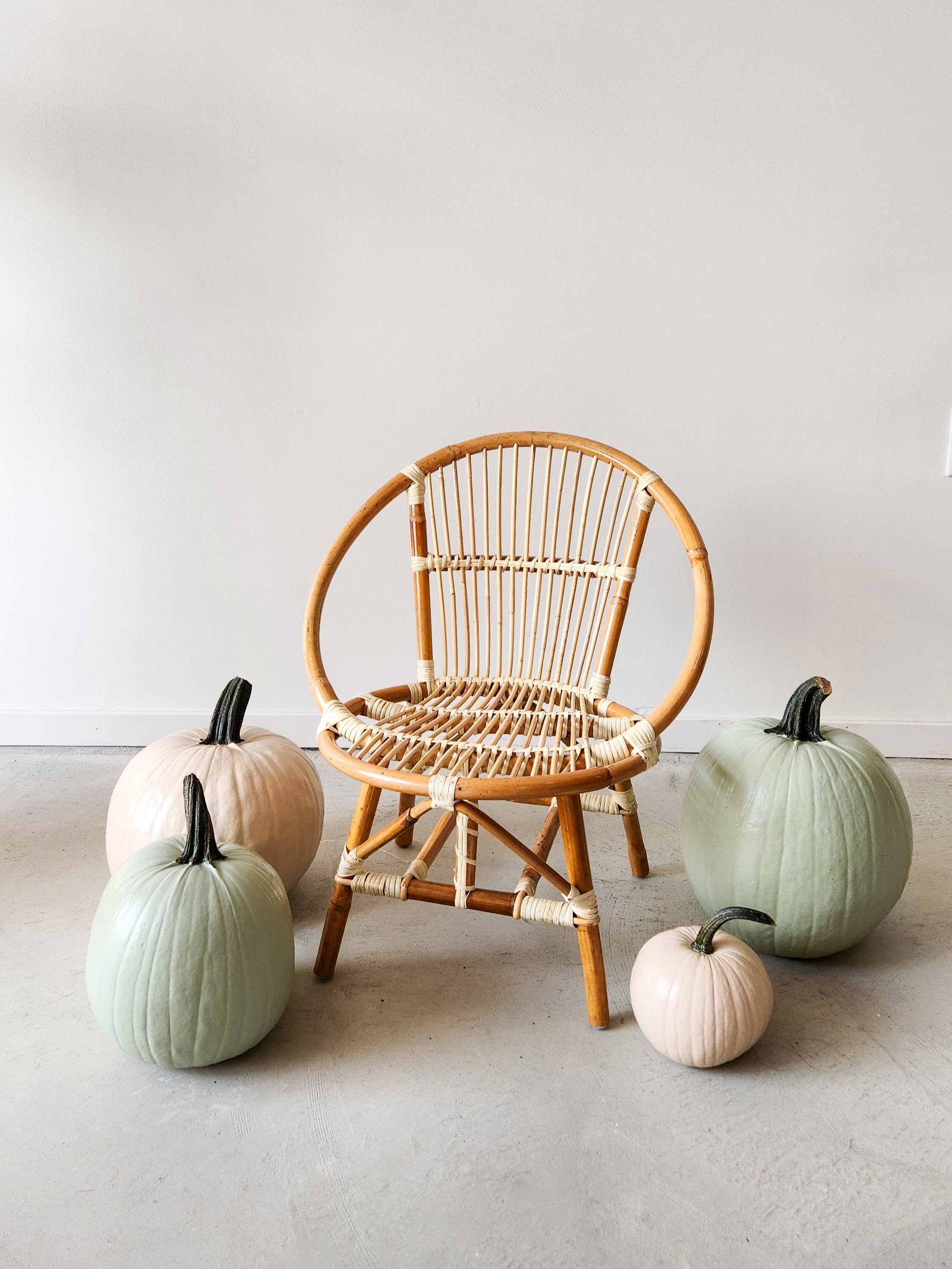 Rounded Children's Rattan Chair - $30