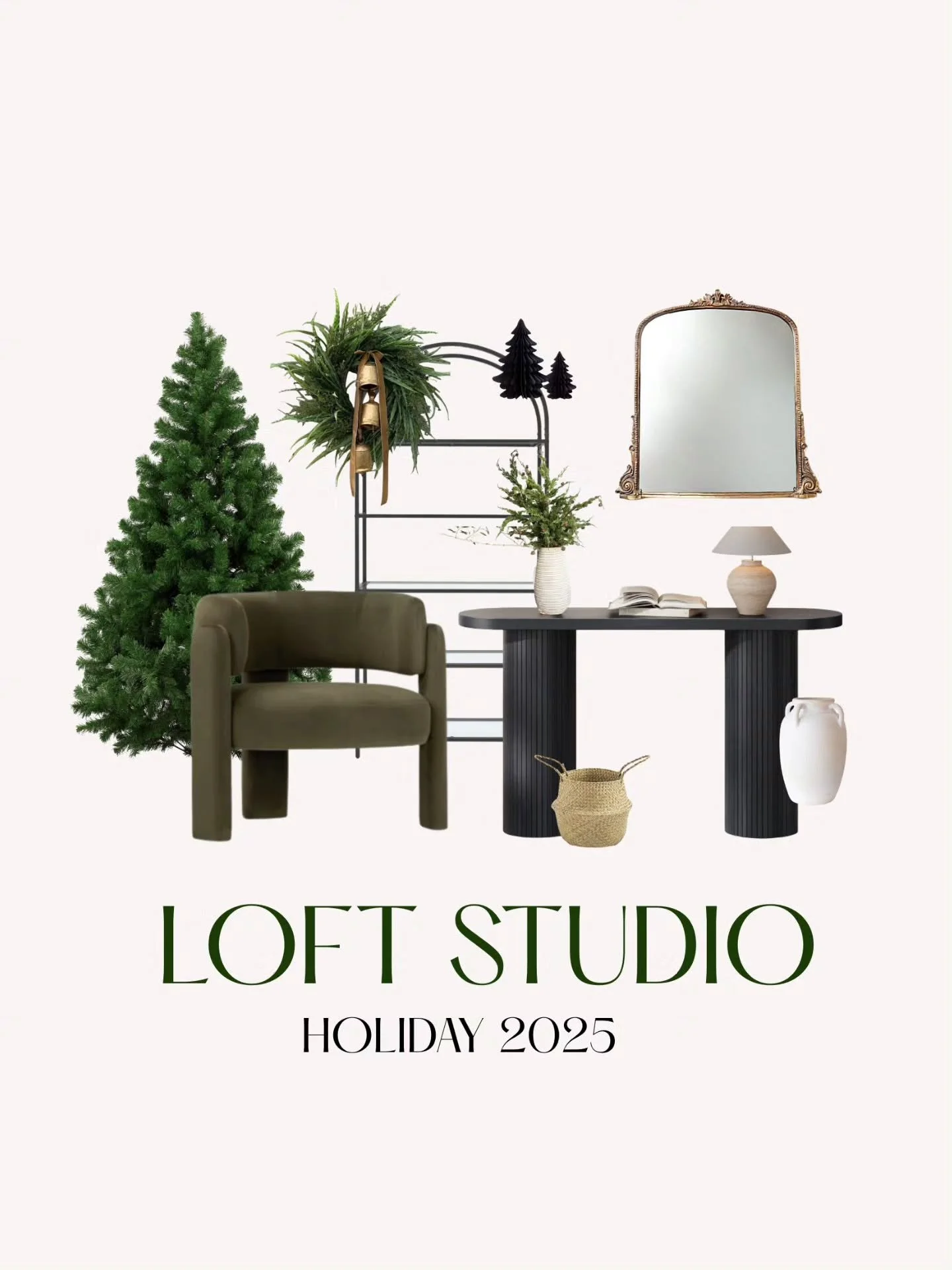 Holiday 2025 at Loft brings two distinct looks. Set One embraces a clean, minimalist aesthetic with sculptural accents and sleek black details. Set Two brings a red-and-white editorial flair with chinoiserie-inspired touches.