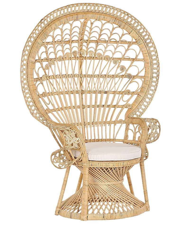 King Peacock Chair with Cushion - $130