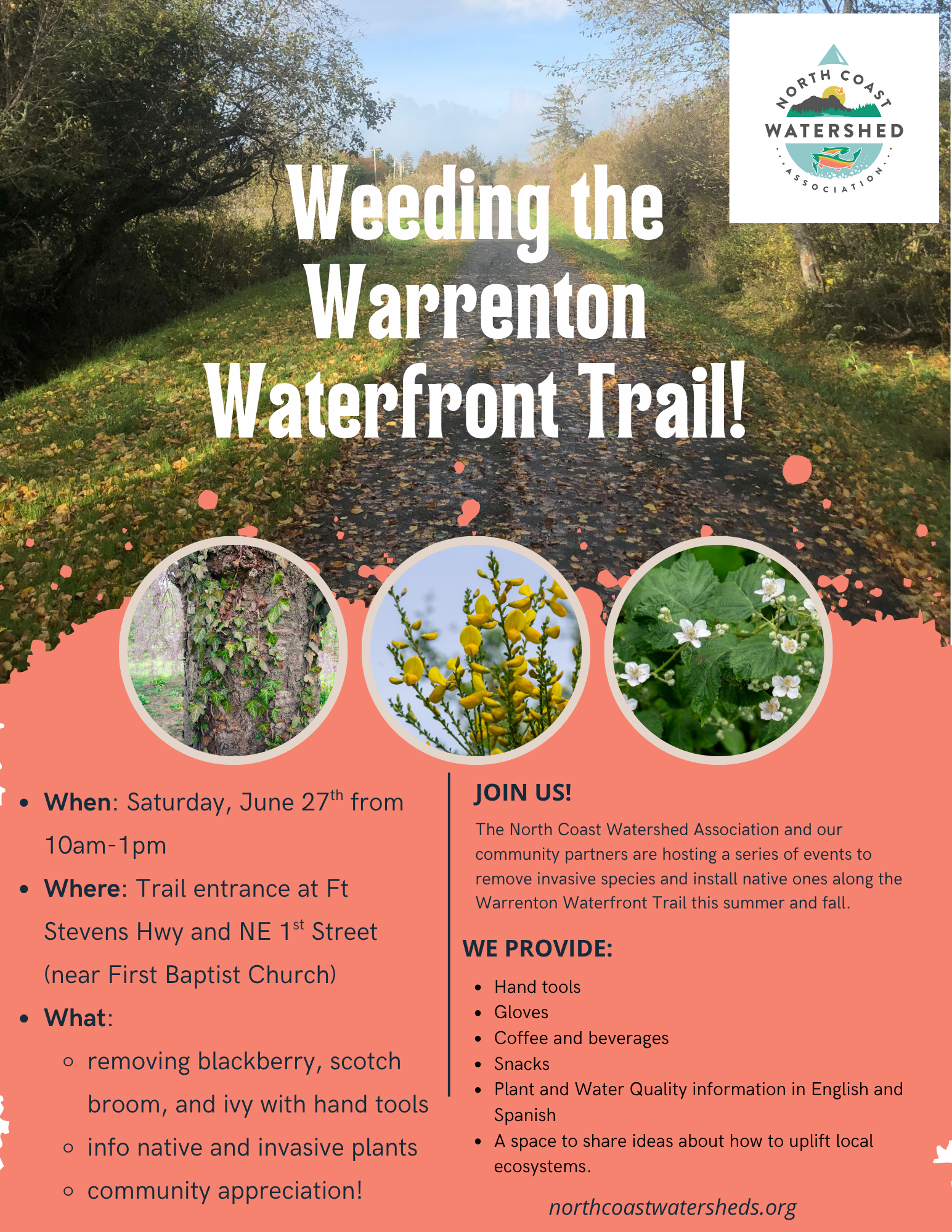 Weeding the Warrenton Waterfront Trail Round 2