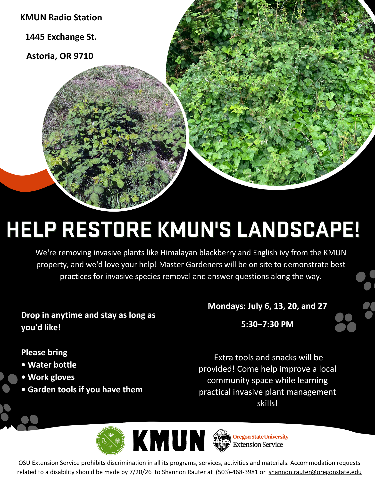KMUN Community Invasive Plant Removal
