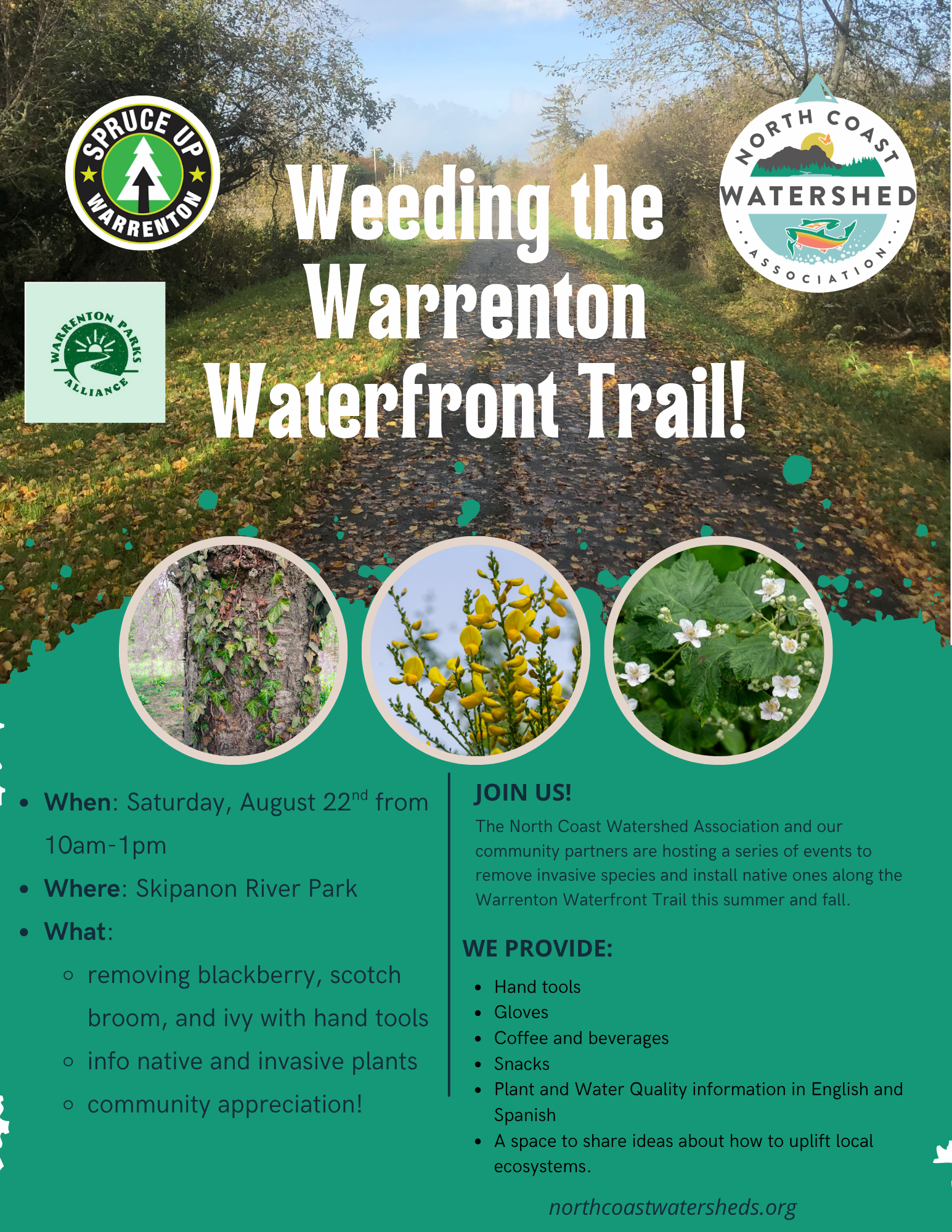 Weeding the Warrenton Waterfront Trial Event 3