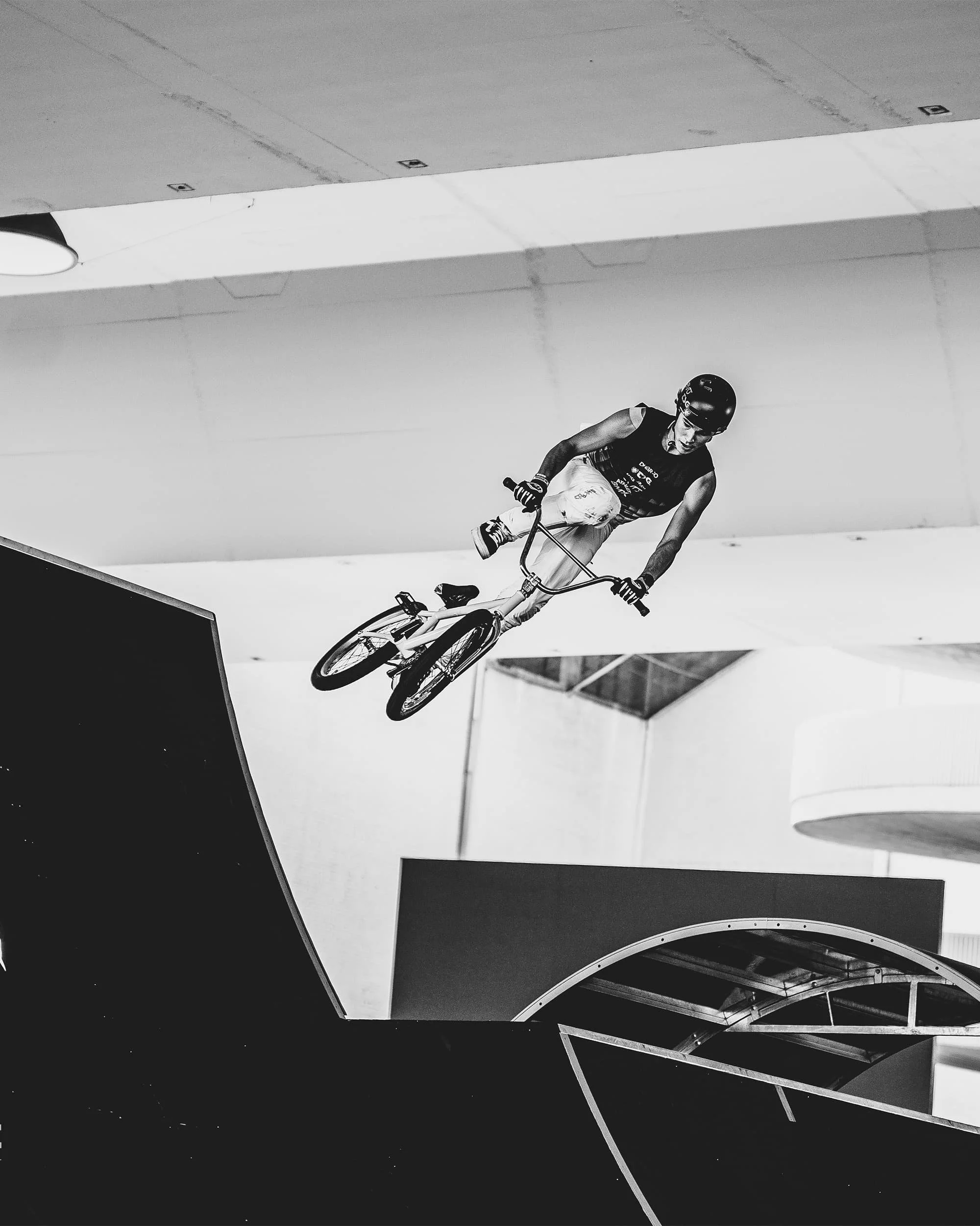 bmx rider mid air