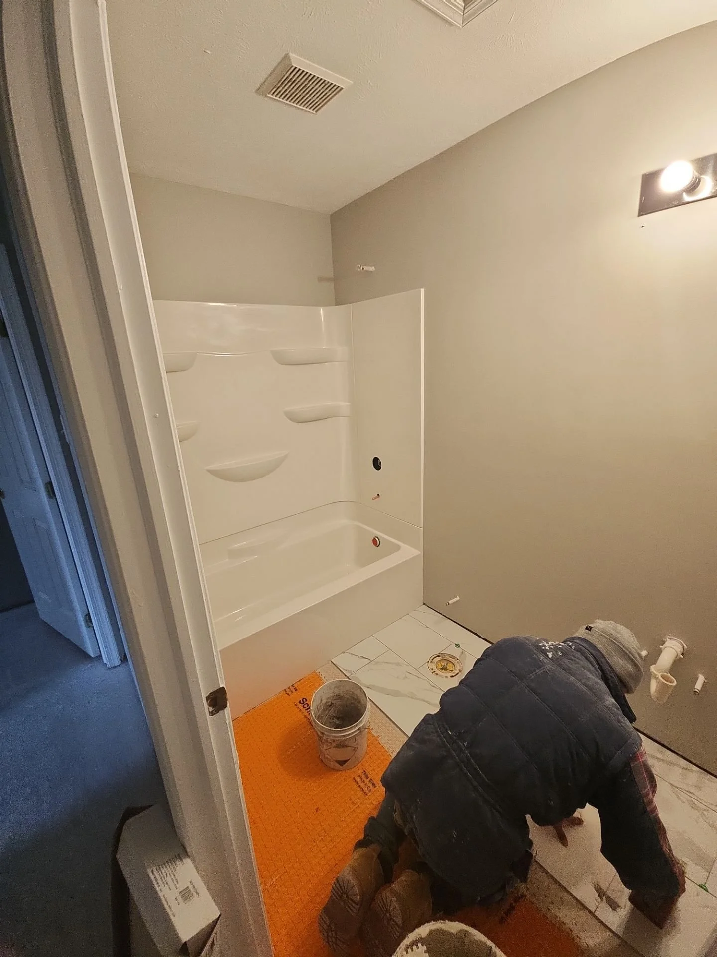 The boys were rolling today. I will share some finished tile photos tomorrow! Need a Bathroom renovation, Kitchen Upgrade, an Addition, or a New Construction build? Reach out to Vikingbuildingsolutions.com
We look forward to working with you!