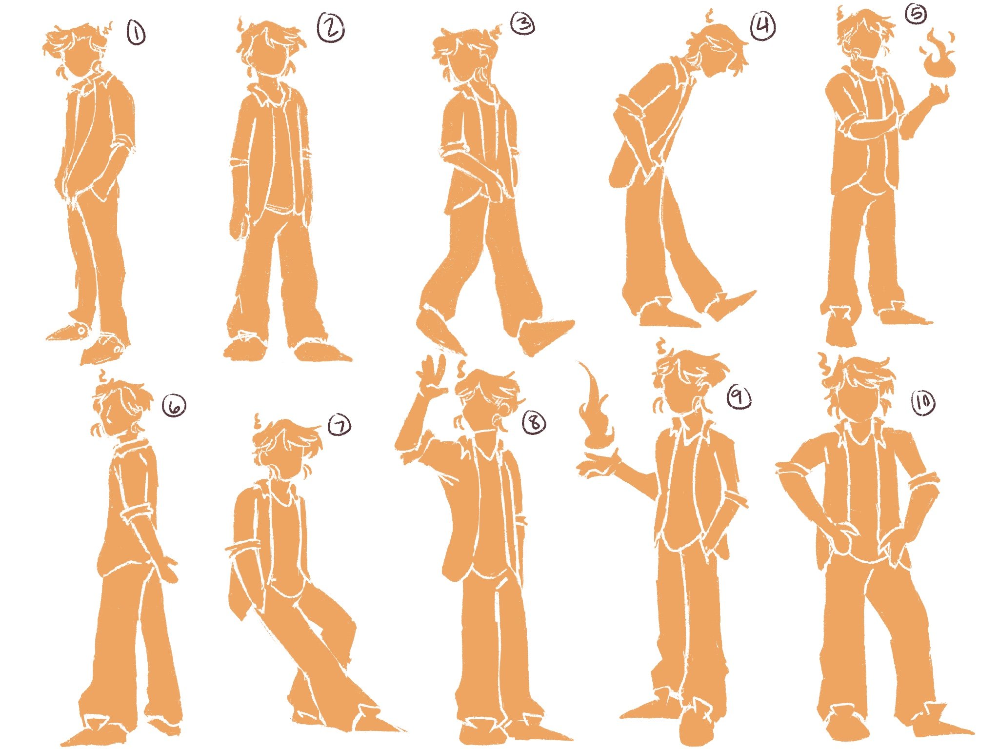Trent Silhouettes 1 - he also holds the ability to manipulate fire