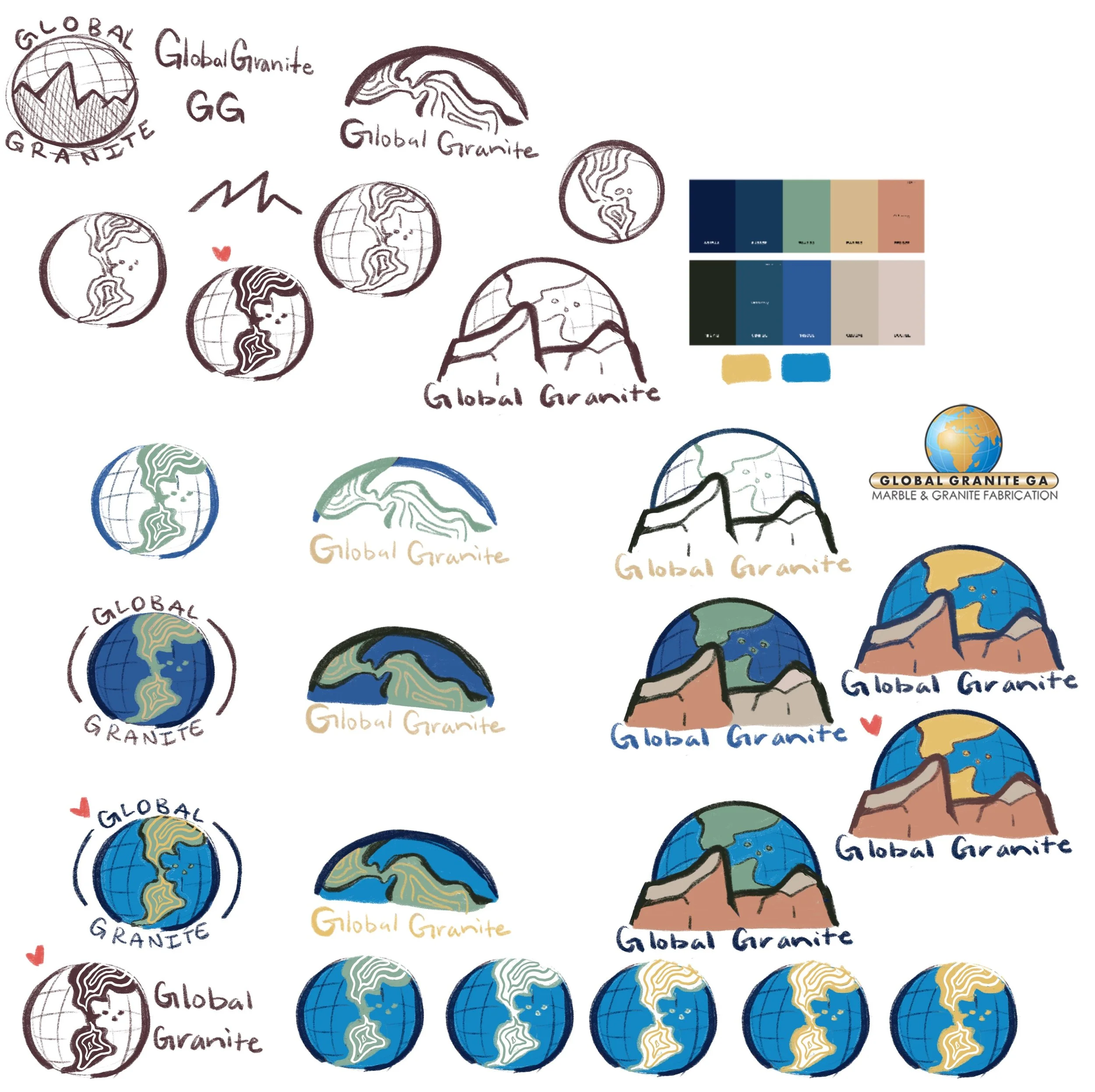 Sketching stage of Logo