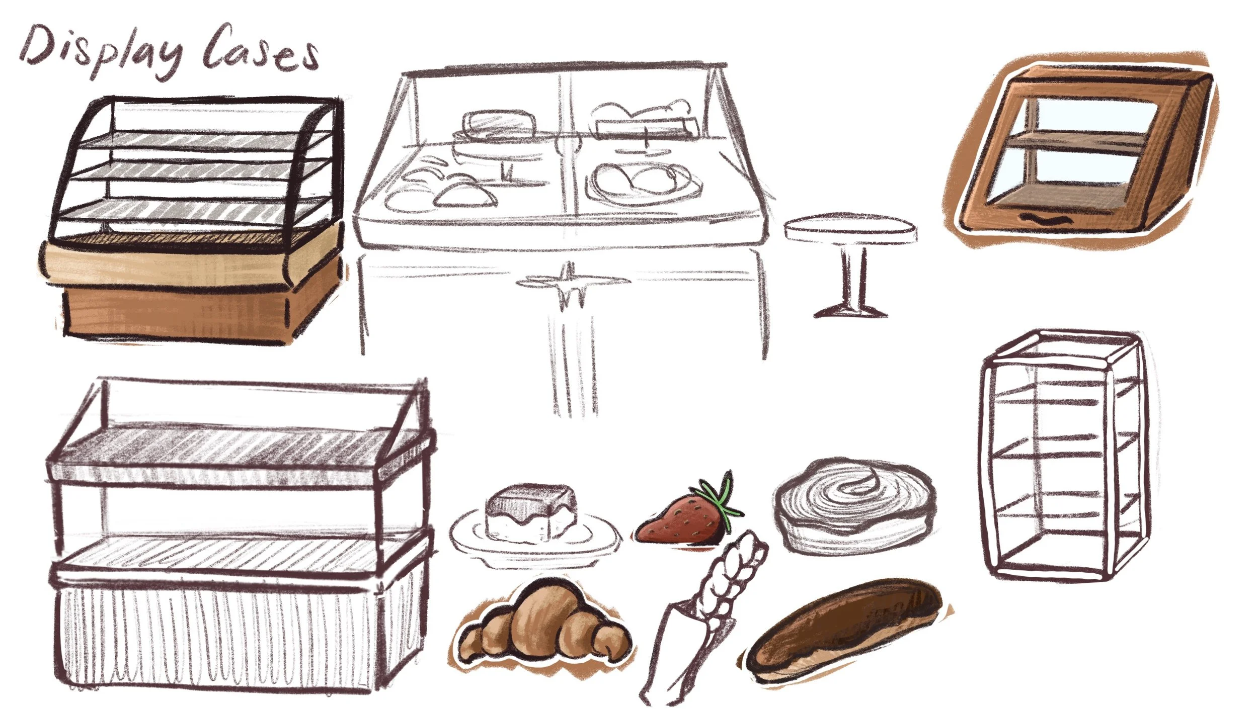 Display cases and more sweets