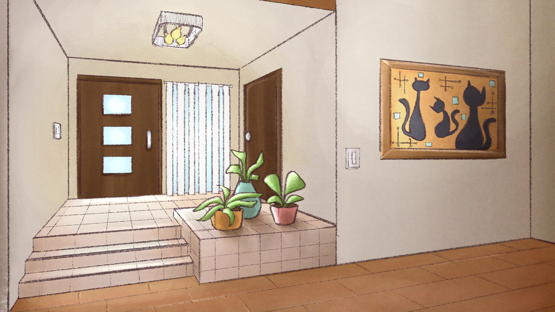 1950s Home: A shot sequence throughout the house 