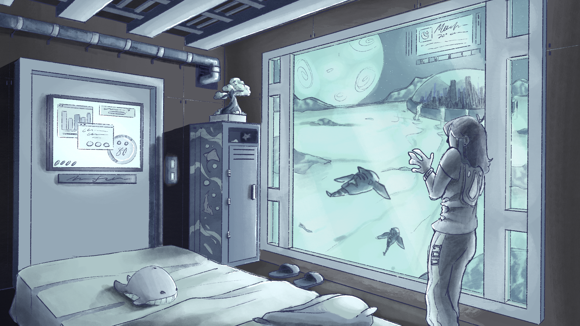 Space Age: A girl yearning to live in her home planet 