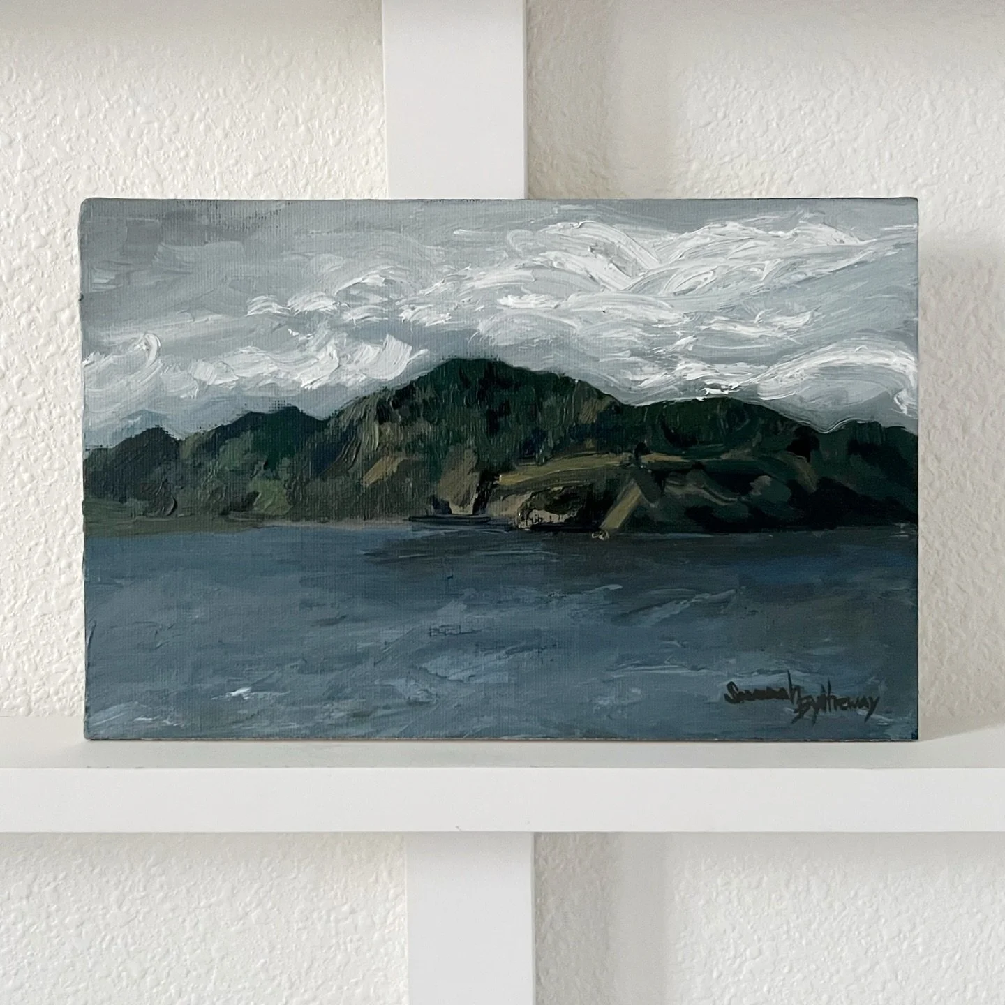 this absolutely stunning painting is by @savanahbytheway! She posted it and I just couldn&rsquo;t stop thinking about it. I reached out and asked if I could buy it! And she was so wonderful to get it sent to me! I love the movement and impasto. The c