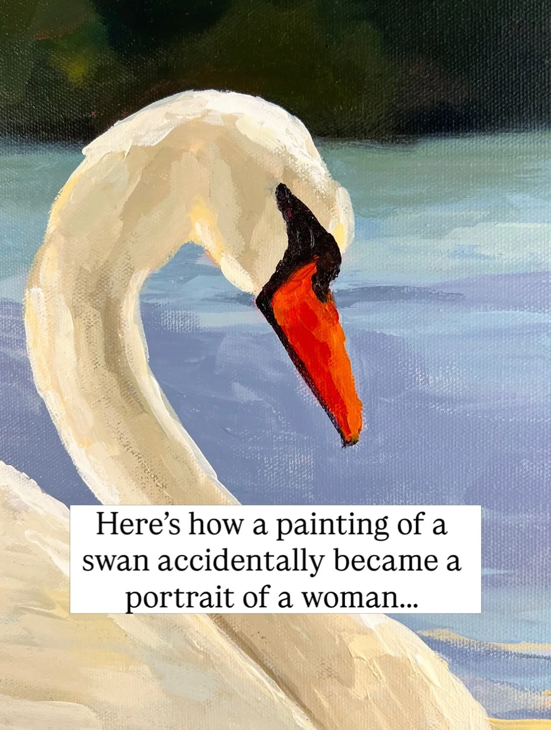 Do you see yourself too?

Maybe you&rsquo;re like me and your brain rarely feels quiet.

And maybe that&rsquo;s why I love this painting so much. Because despite everything happening underneath, she is still there, quietly floating through it all.

I
