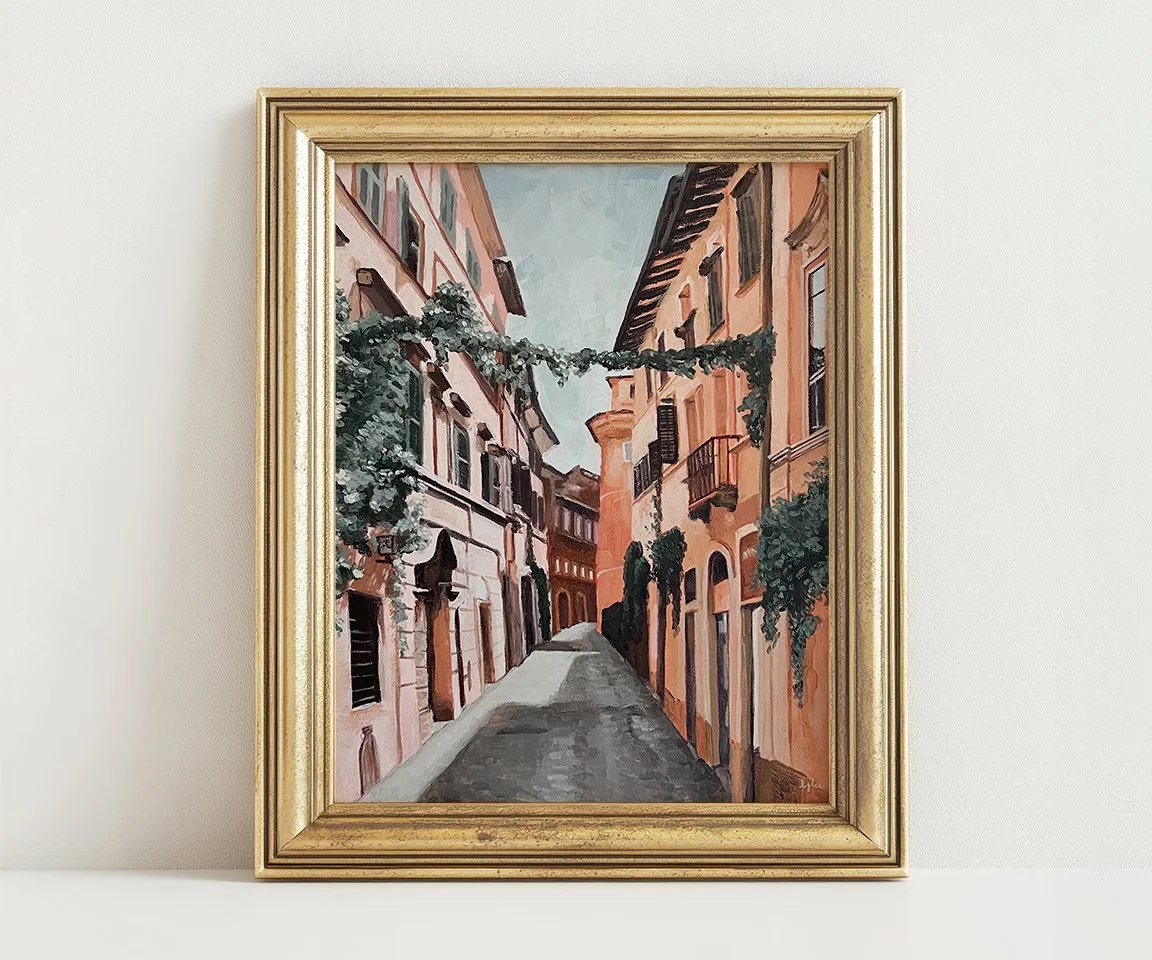 "Stroll Through the Vicolo-Rome" Limited Edition Print