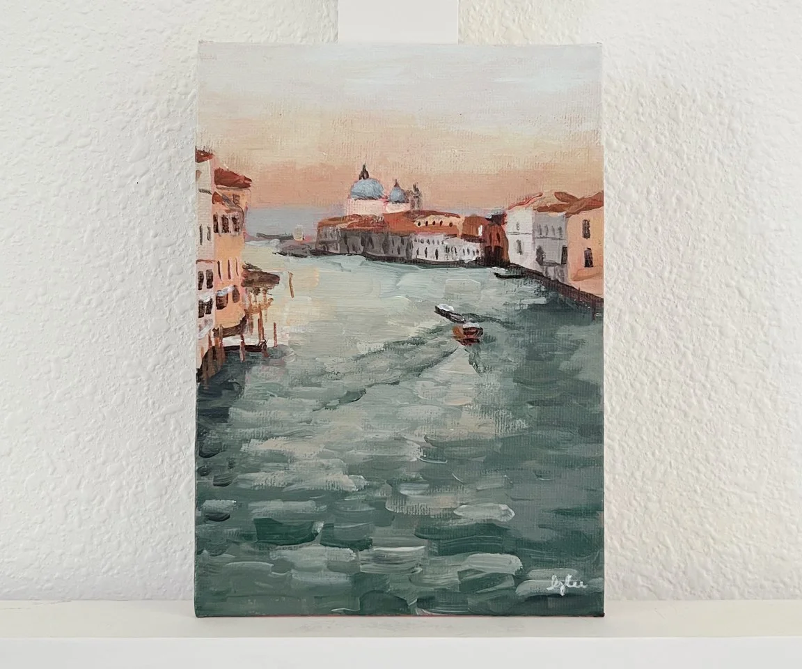 "Sunset on the Grand Canal-Venice" Original Painting