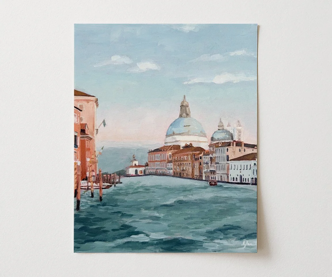 paper print of grand canal painting