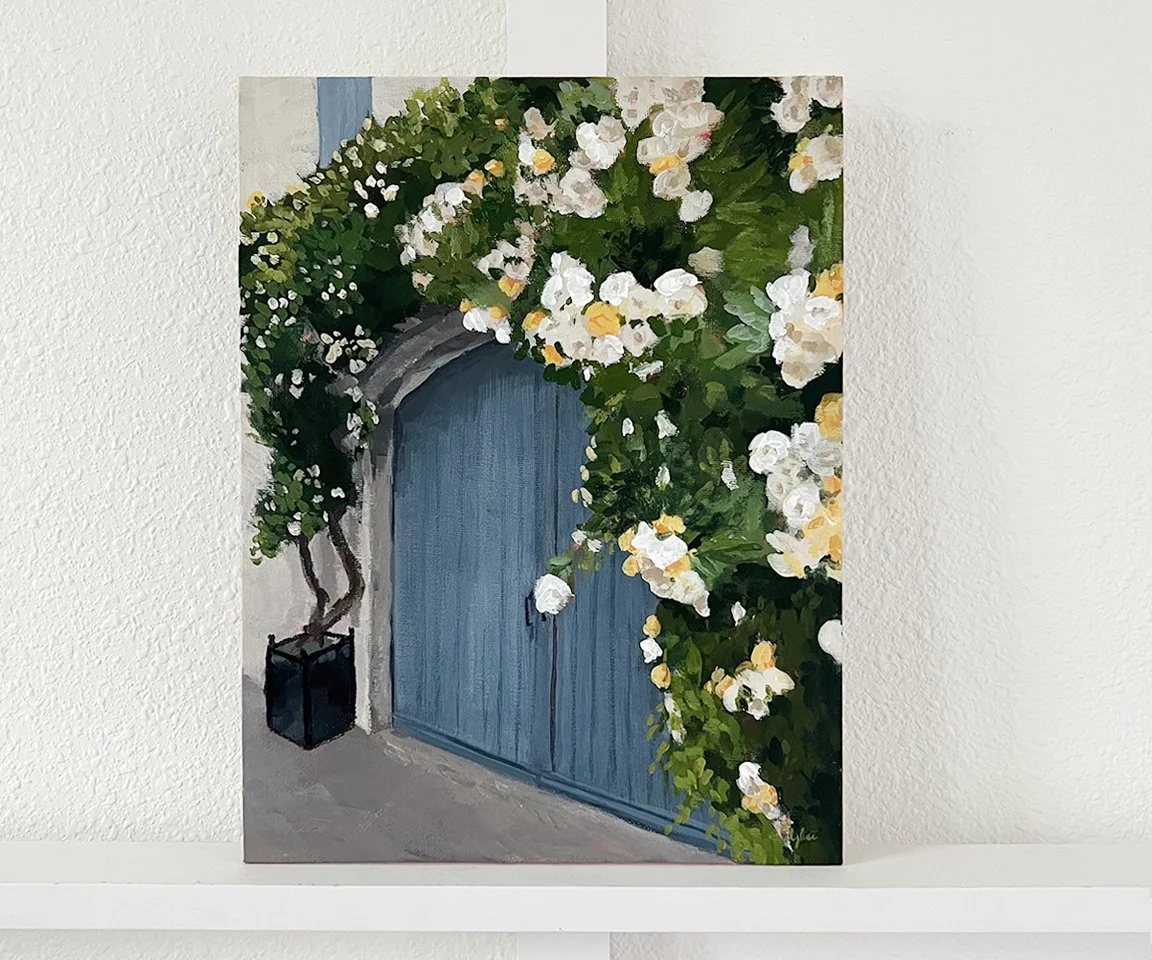 "Blue Garden Door" Original Painting