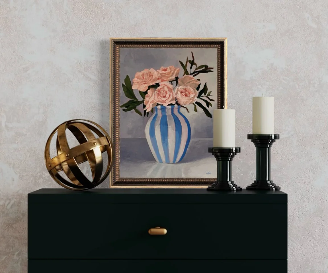 Pale Roses Black Dresser.jpg