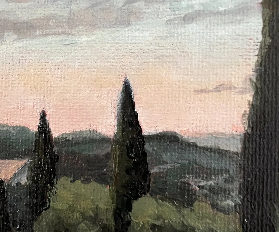 detail image of sunset sky over Tuscany