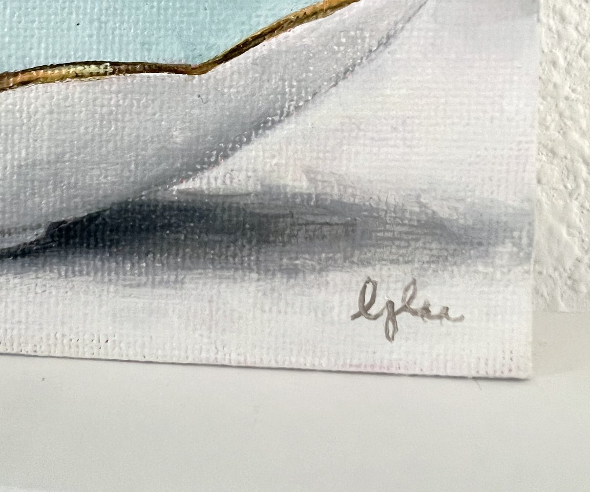 detail image of artist signature on white