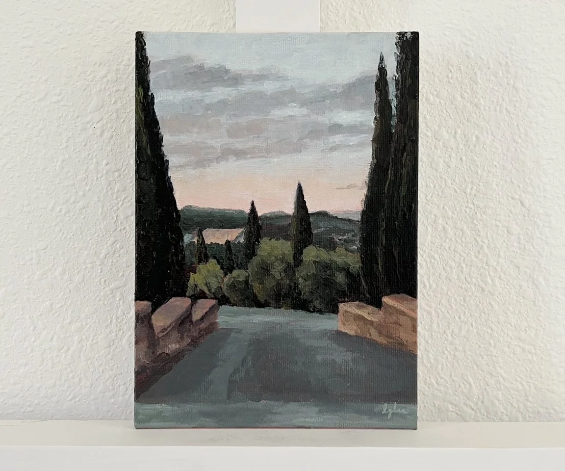 "Dusk Over the Countryside-Tuscany" Original Painting