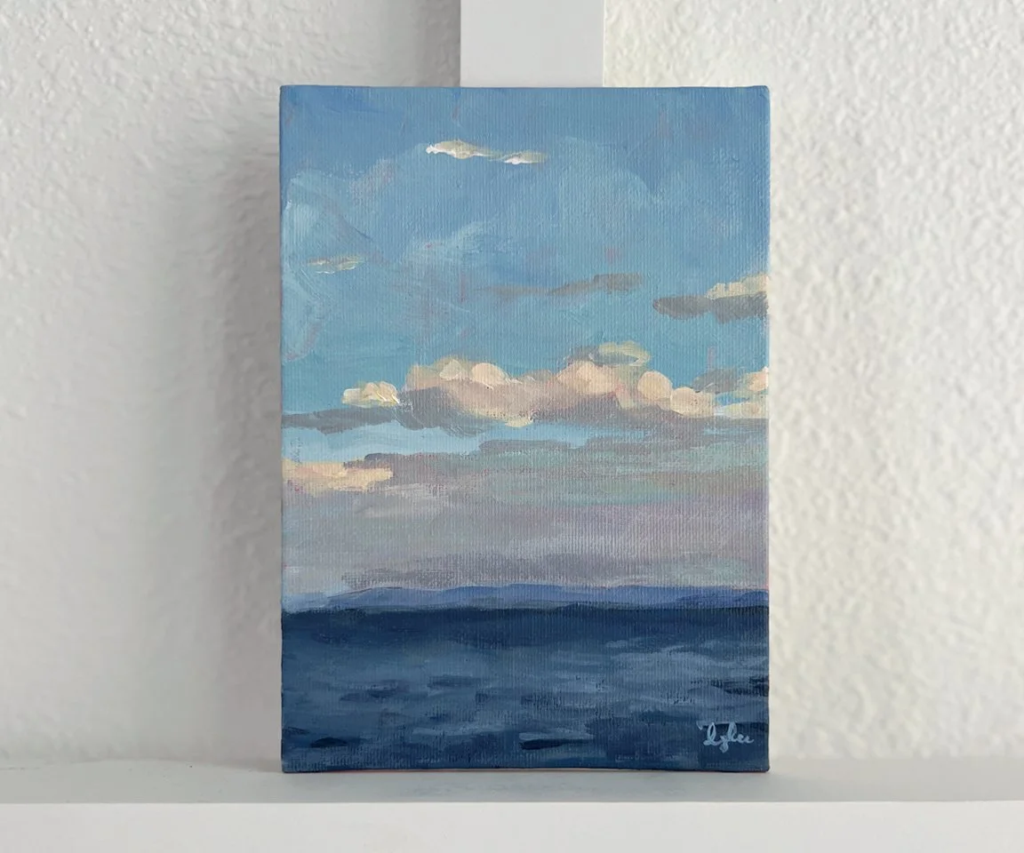"Golden Clouds at Sea" Original Painting