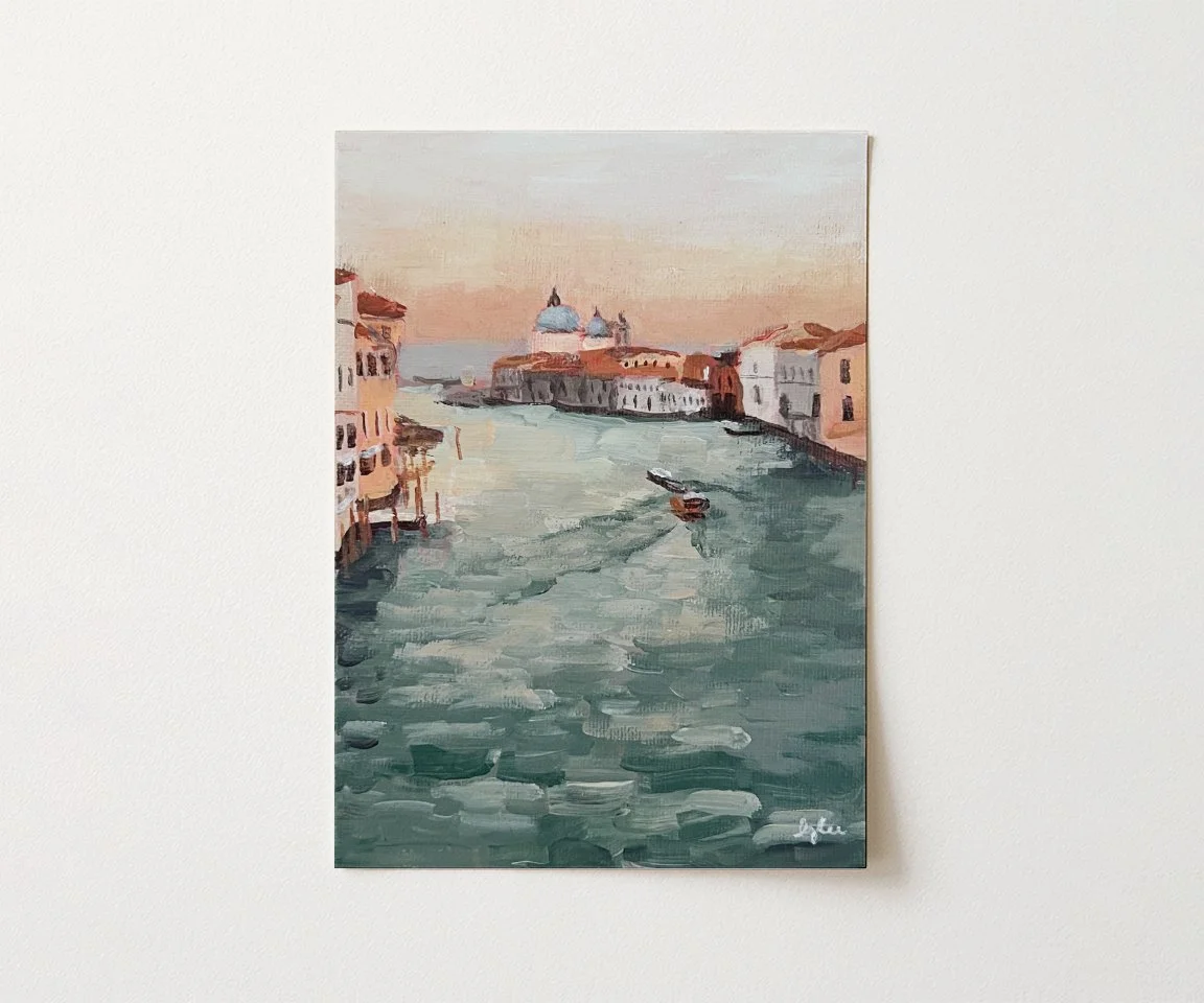 paper print of grand canal painting