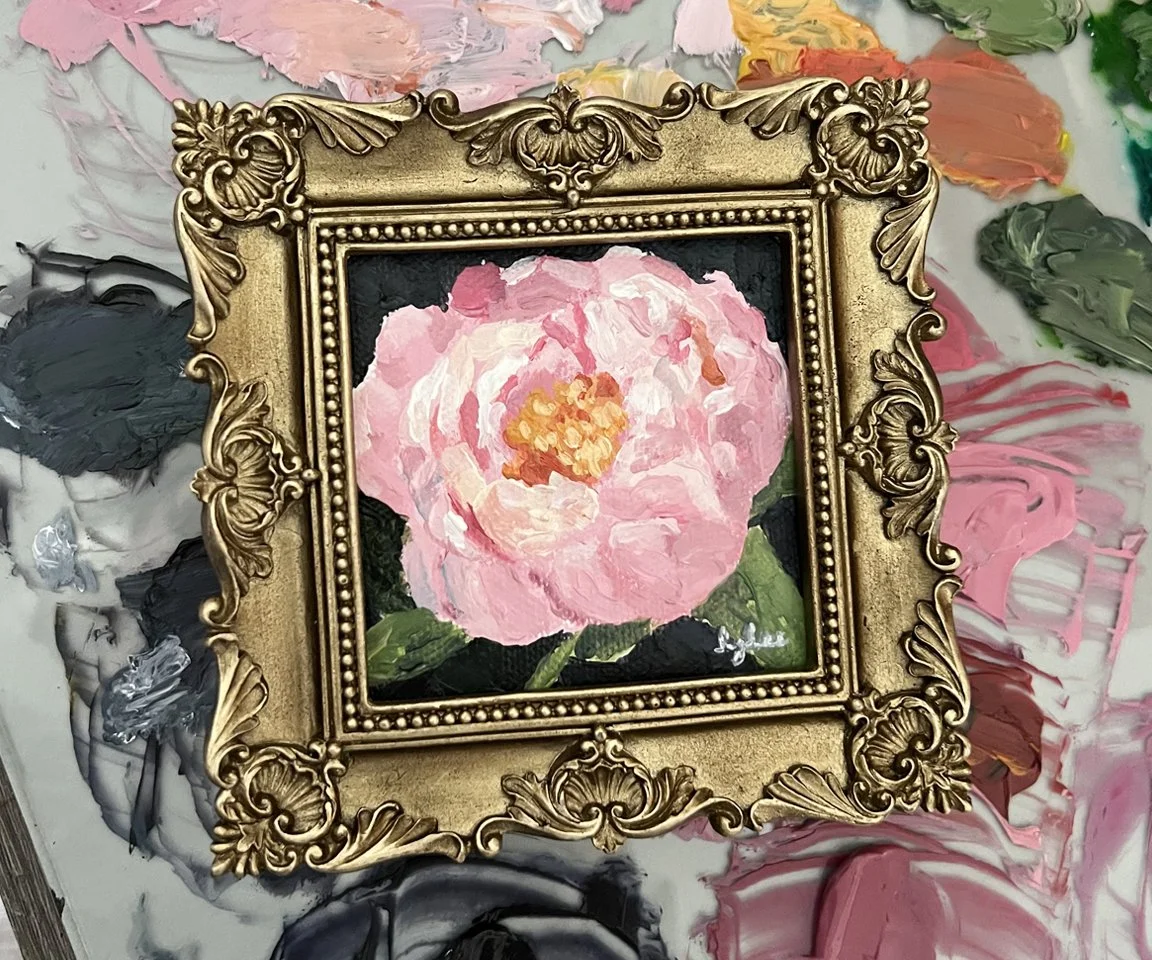 Peony Dark Charcoal 3x3 Framed.jpg