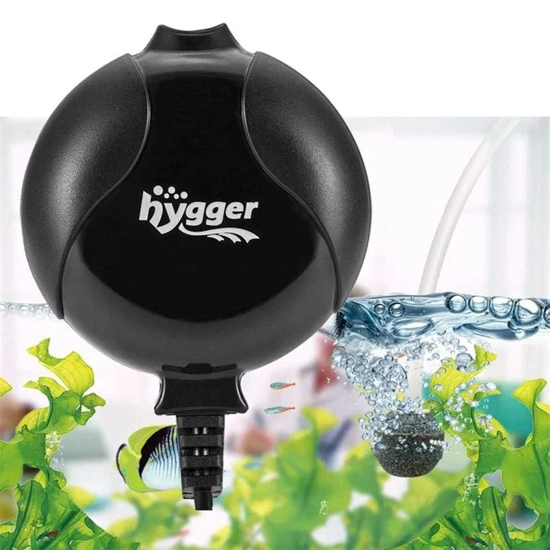 Hygger Mini Round Air Pump Black HG811.webp