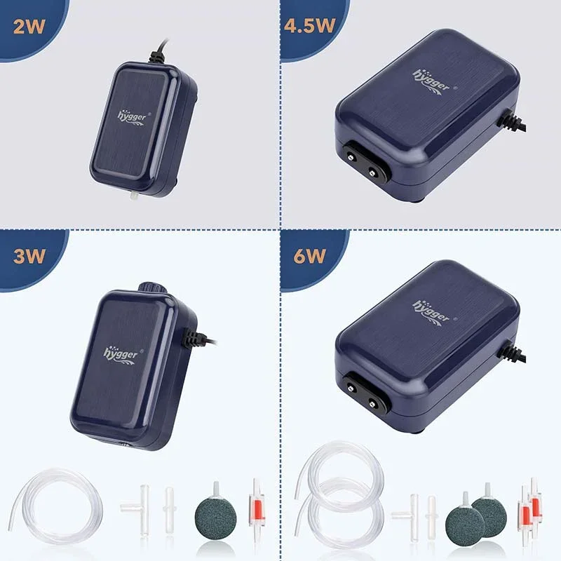Hygger Saphire Air Pump HG037-6W