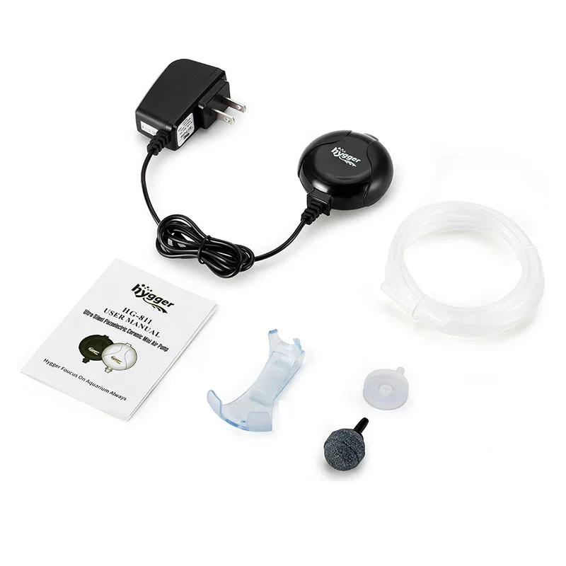 Hygger Mini Round Air Pump Black HG811 1.webp