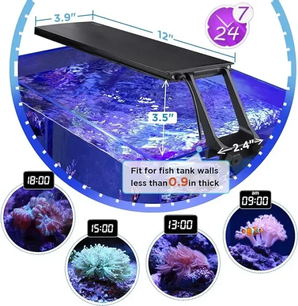 Hygger HG990-22W Apex Clip-On Light Saltwater  4.webp