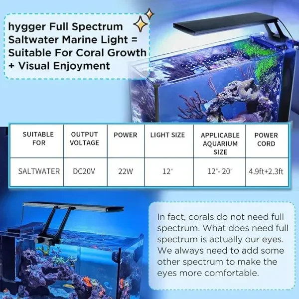 Hygger HG990-22W Apex Clip-On Light Saltwater  2.webp
