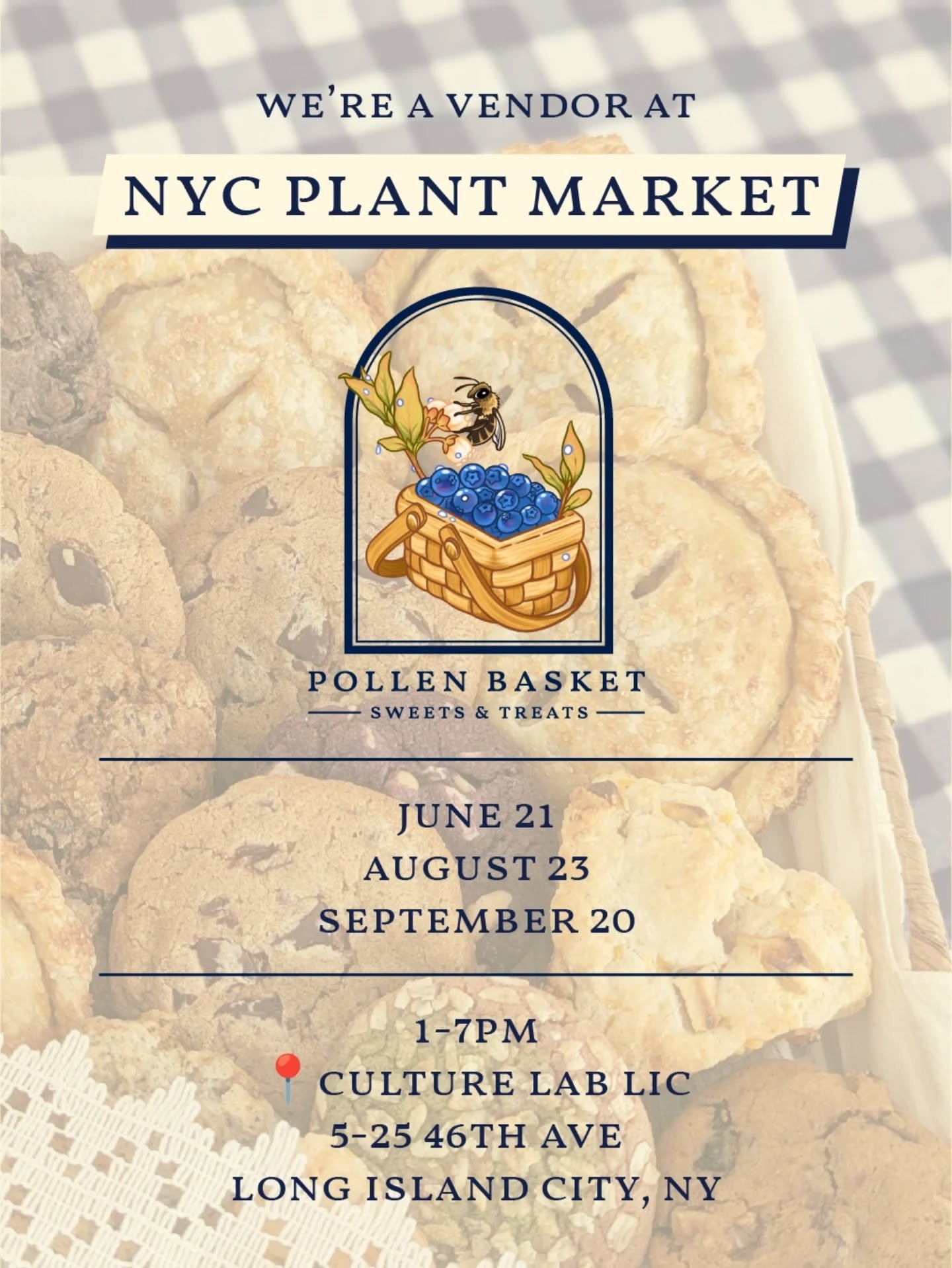 Menu coming soon 👀
We&rsquo;re going to be a vendor at NYC Plant Market this season! Our first market is next month on Sunday, June 21. You&rsquo;ll be able to get our hand pies, cookies, and scones plus check out 40+ other plant and plant-adjacent 