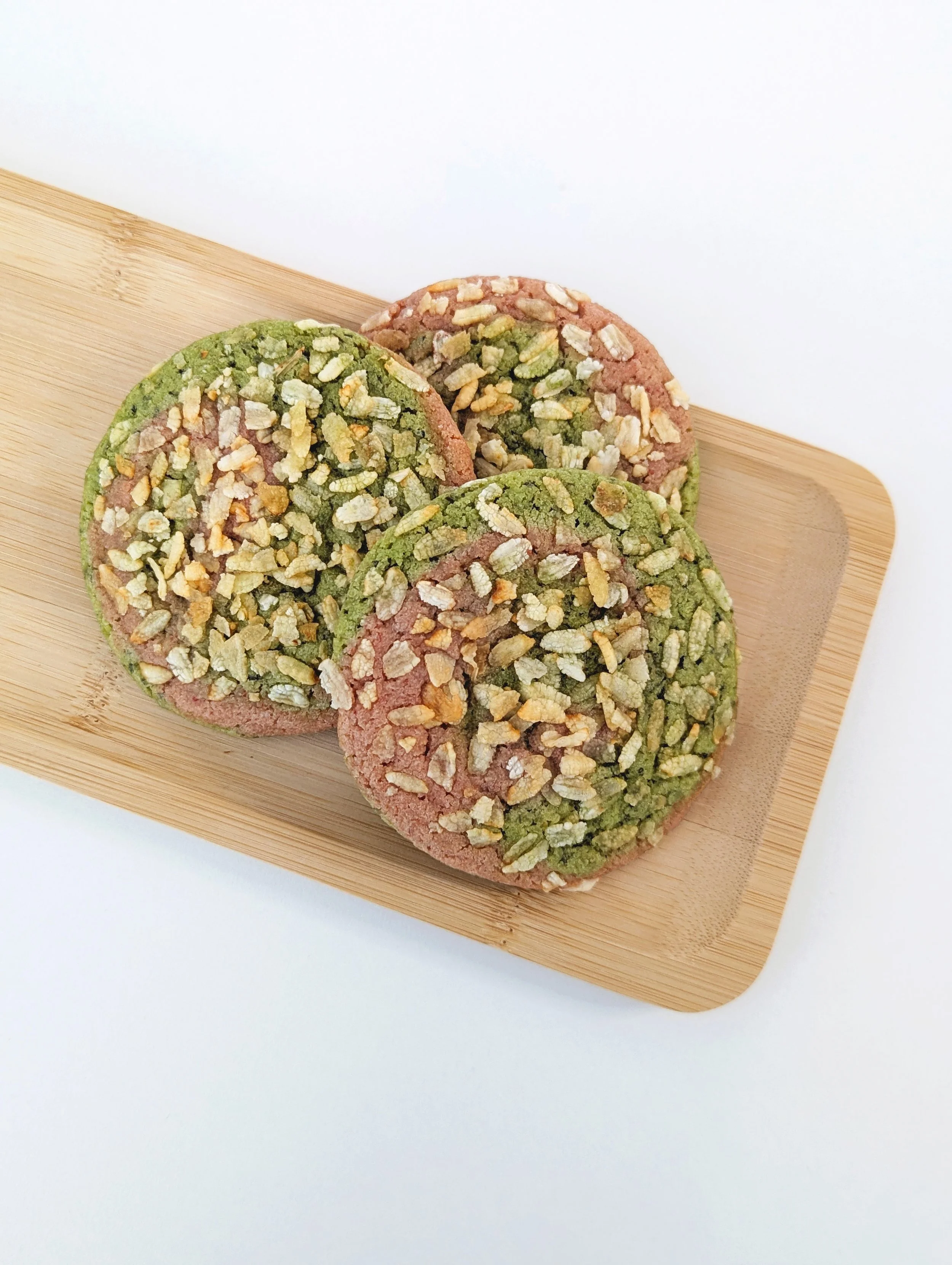 Strawberry Genmaicha Cookies (3 pcs)