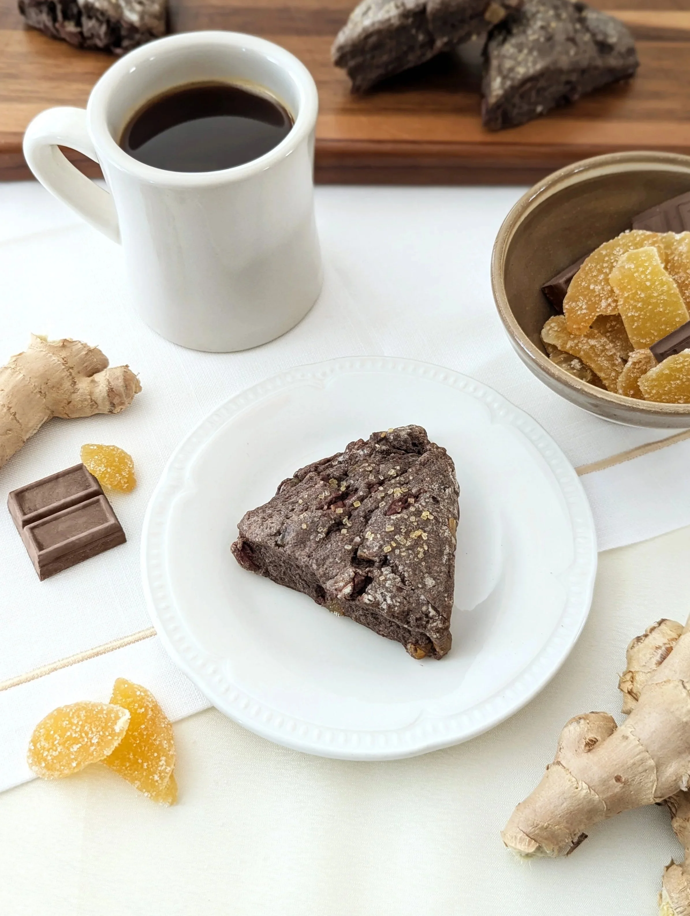 Dark Chocolate Ginger Scones (3 pcs)