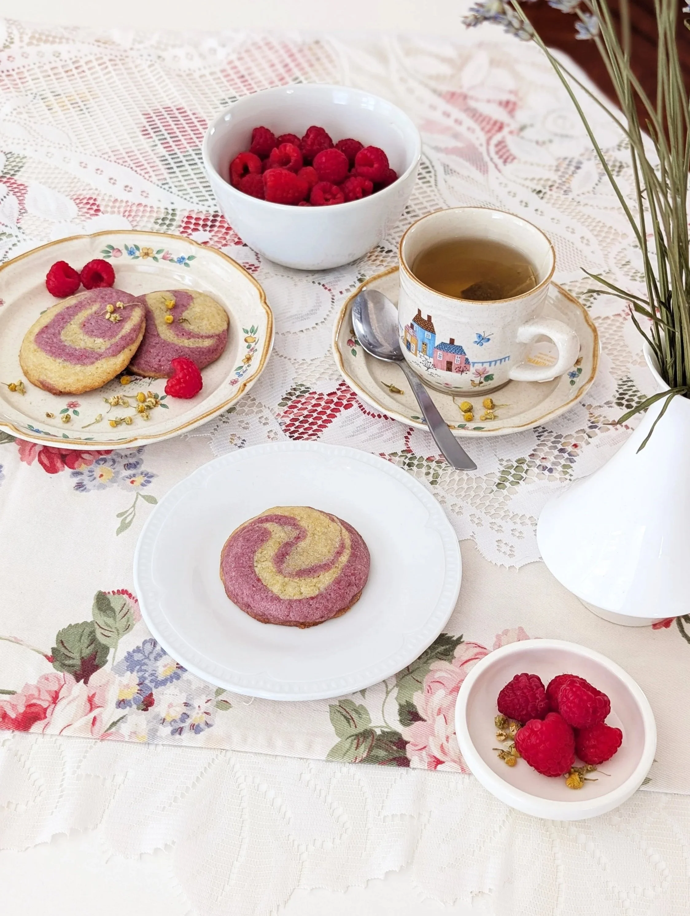 Raspberry Chamomile Cookies (3 pcs)
