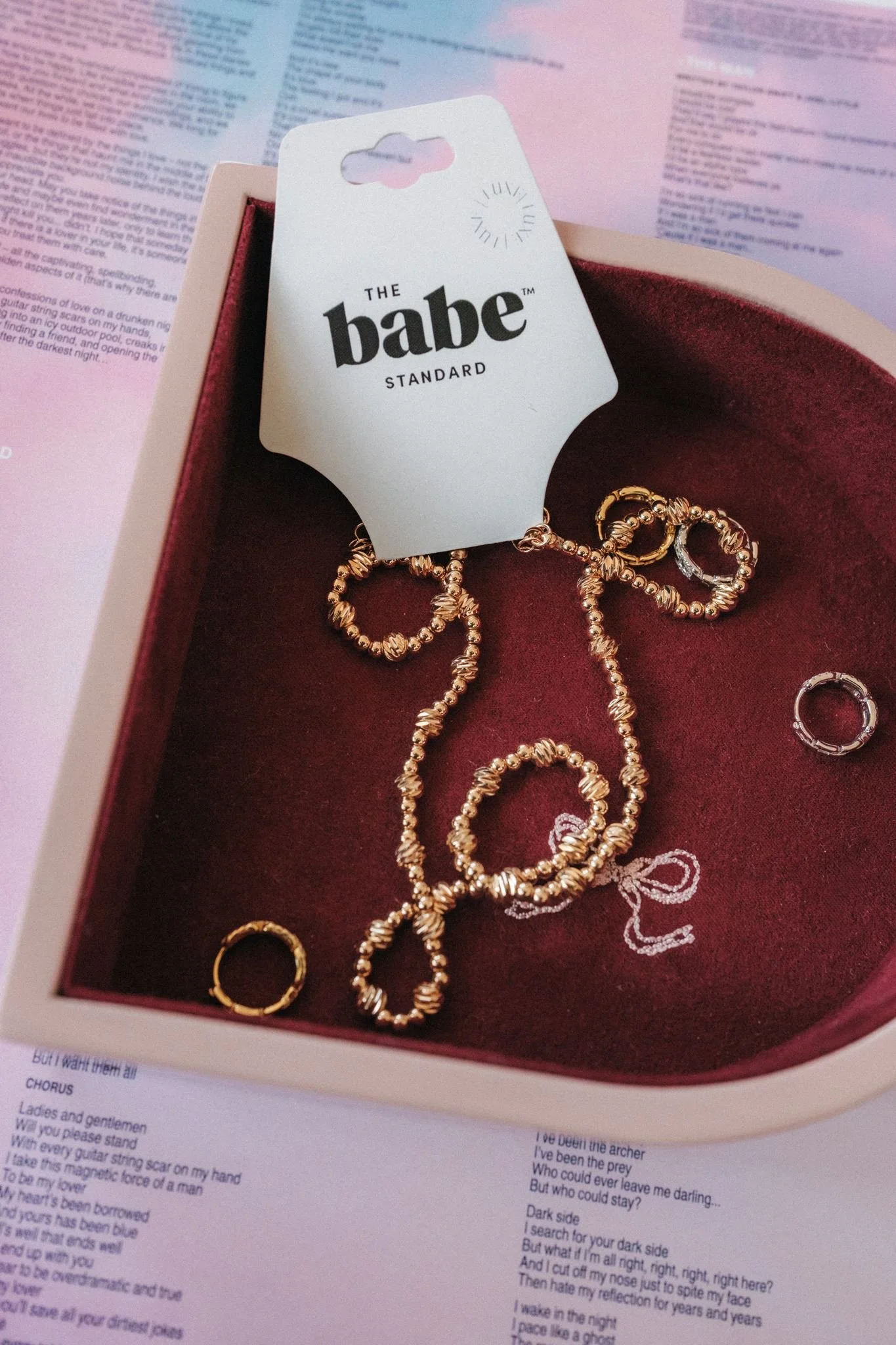  Gold jewelry for brand photography of a jewelry store brand. 