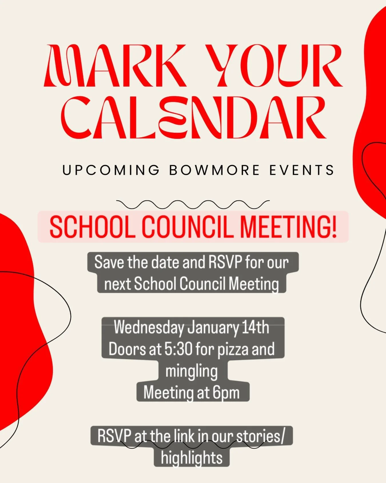 See you at our next School Council Meeting next Wednesday!
It&rsquo;s focused on safety so please reach out in advance if you have any specific topics or questions you&rsquo;d like addressed.  Please RSVP so we can plan for numbers!  See you there