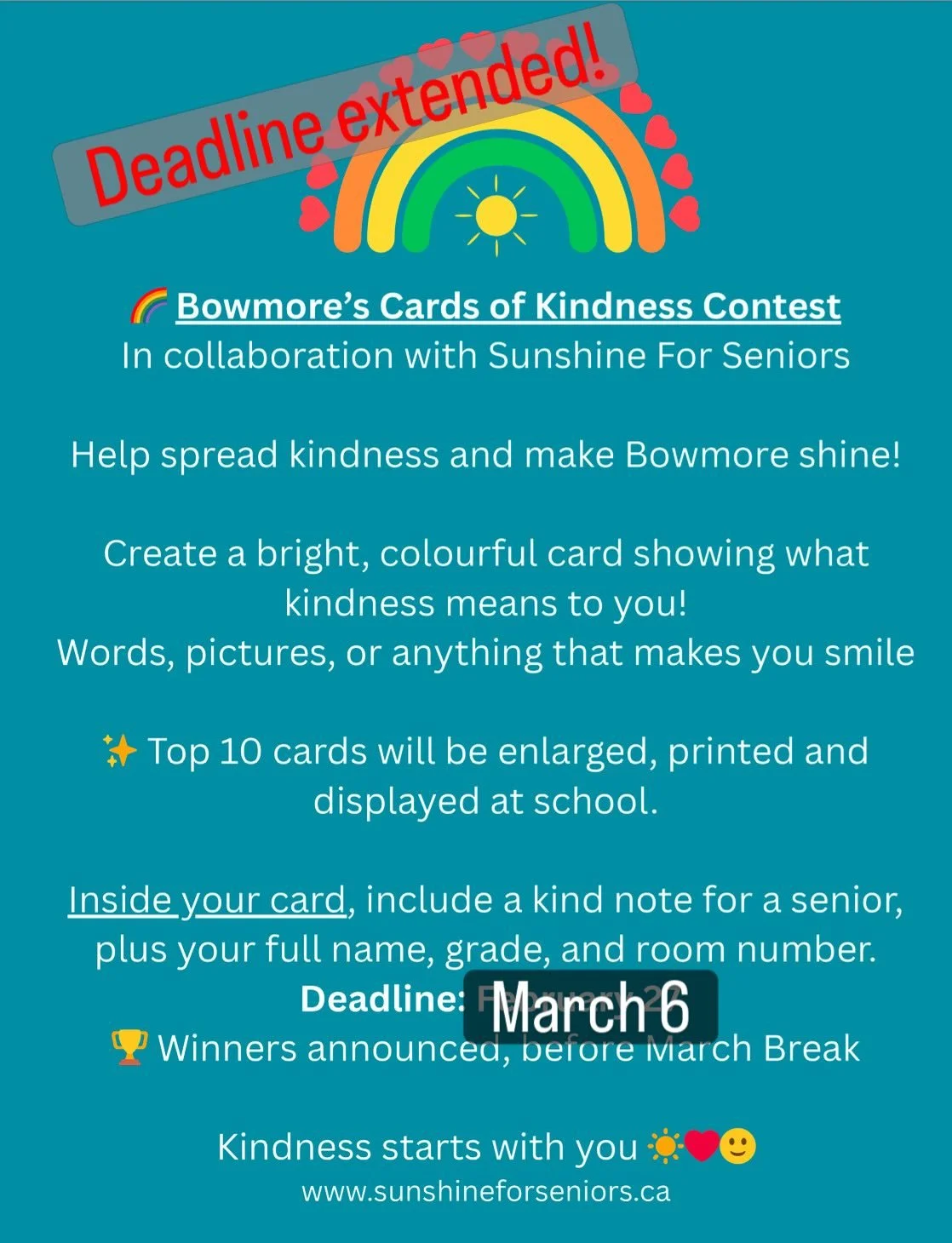 🚨Deadline for Bowmore Cards of Kindness Campaign has been extended 🚨 Looking for an activity with the kiddos this weekend?  Consider submitting into the Bowmore cards for kindness campaign &hellip;. This year, Bowmore is participating in a Cards fo