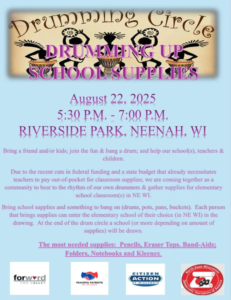 Drum Circle and School Supplies Drive